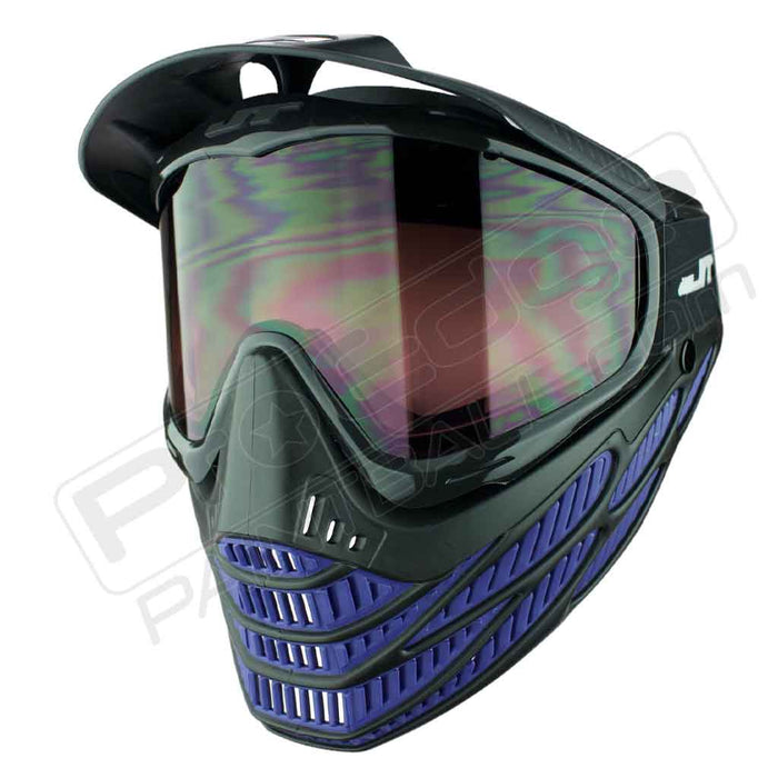 JT Flex 8 Paintball Mask - Black Blue - Choose Lens Color (SKU 11322)