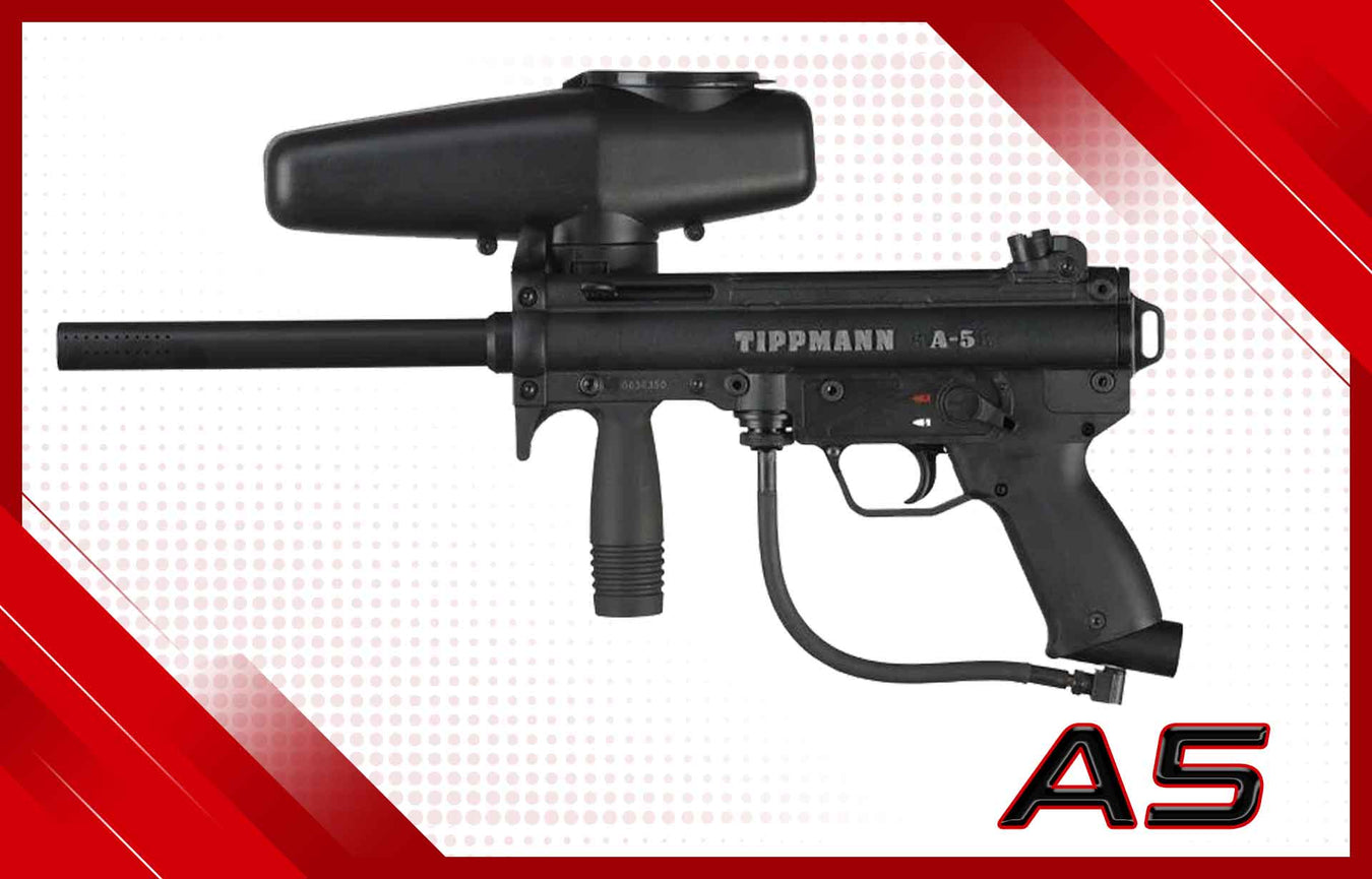 Tippmann A-5 .68 Caliber Sniper Paintball Gun with Red Dot Black