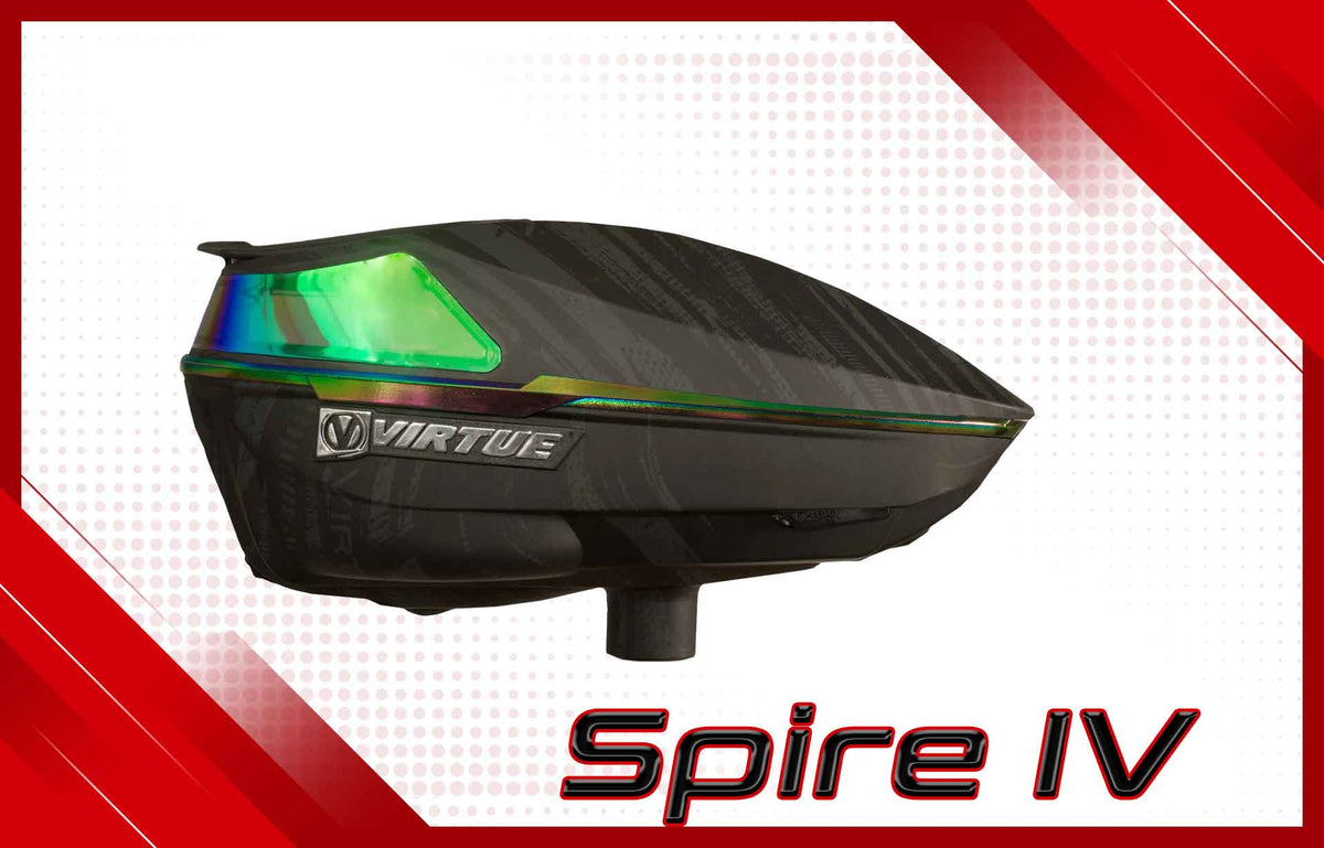 Chargeurs/trémies électroniques Virtue Spire V/IV pour paintball Chargeurs/trémies électroniques Virtue Spire V/IV pour paintball