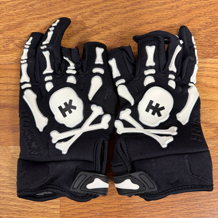 Pre Owned - HK Army Skeleton Gloves - White - Large