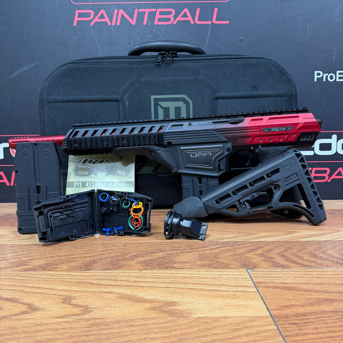 Pre Owned - Dye DAM Mag Fed Marker - Red Black Fade