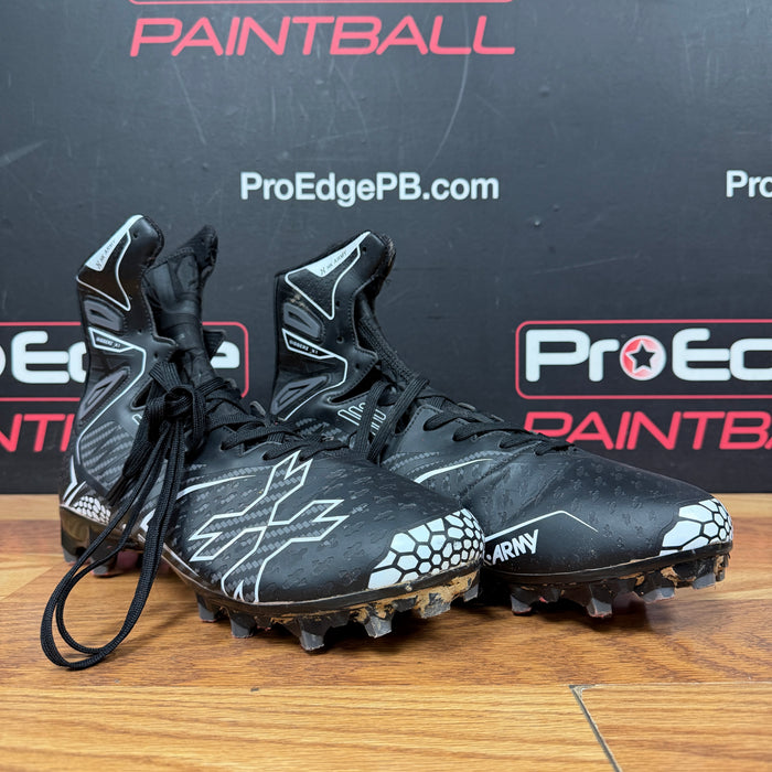 Pre Owned - HK Army Diggerz High Top Cleat - Black White - Size 13
