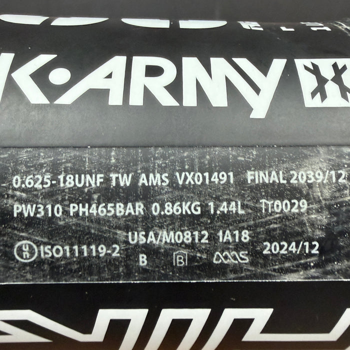 Pre Owned - HK Army Alpha Air 88/4500 Tank W/ HP8 Regulator - Black White