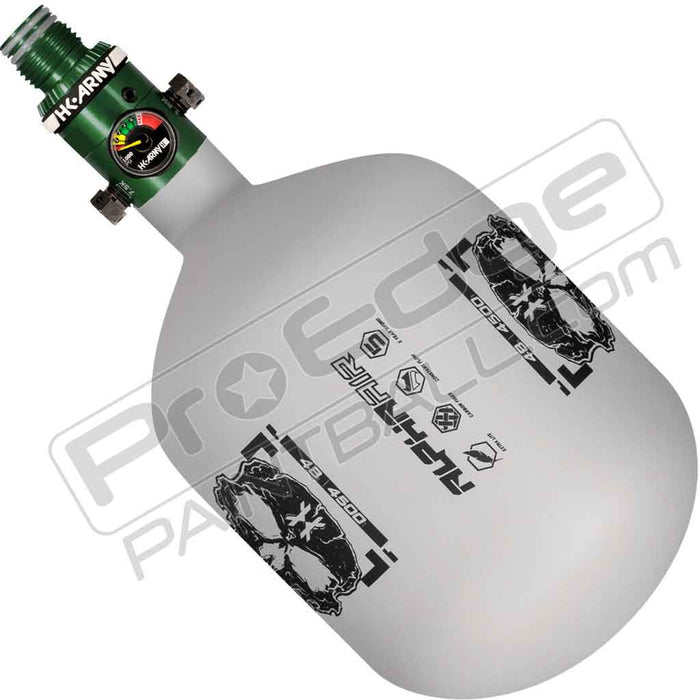 HK Army Alpha Air Carbon Fiber Tank - Choose Regulator - 48 4500 - Ash - White/Black