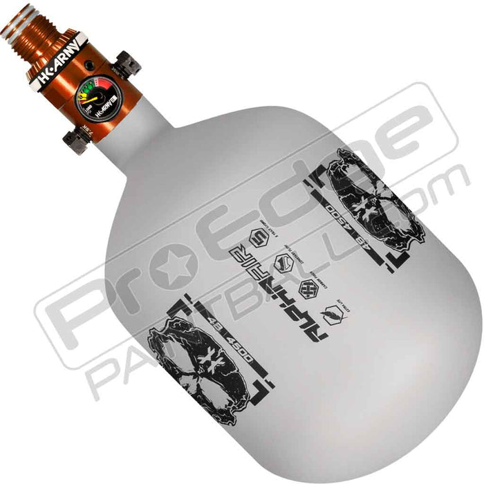 HK Army Alpha Air Carbon Fiber Tank - Choose Regulator - 48 4500 - Ash - White/Black