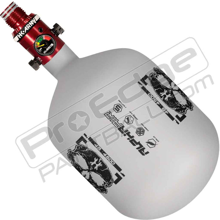 HK Army Alpha Air Carbon Fiber Tank - Choose Regulator - 48 4500 - Ash - White/Black