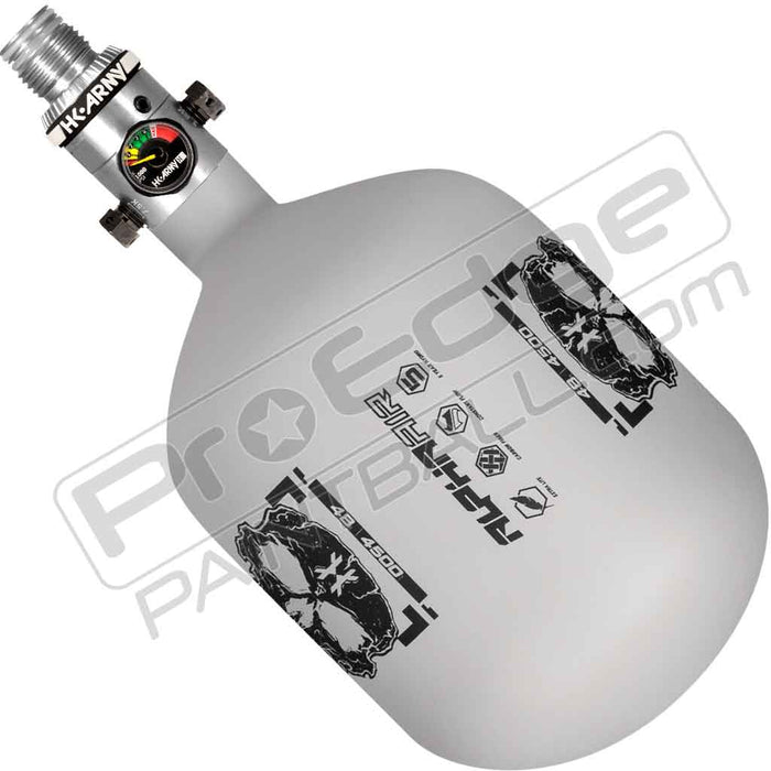 HK Army Alpha Air Carbon Fiber Tank - Choose Regulator - 48 4500 - Ash - White/Black