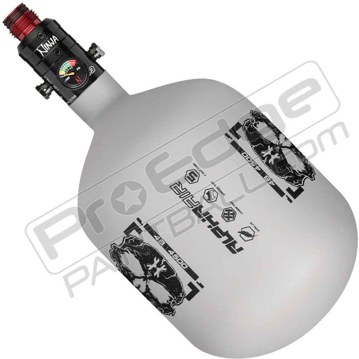 HK Army Alpha Air Carbon Fiber Tank - Choose Regulator - 48 4500 - Ash - White/Black