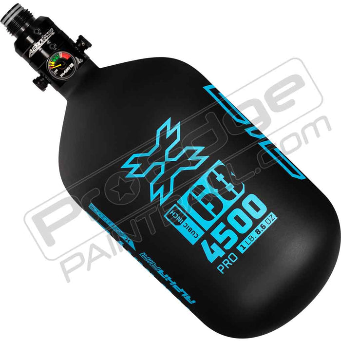 HK Army Alpha Air Carbon Fiber Tank - Choose Regulator - 68 4500 - Abyss - Black/Turquoise