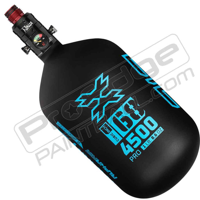 HK Army Alpha Air Carbon Fiber Tank - Choose Regulator - 68 4500 - Abyss - Black/Turquoise