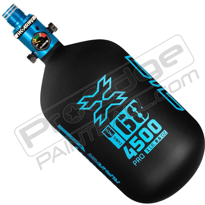 HK Army Alpha Air Carbon Fiber Tank - Choose Regulator - 68 4500 - Abyss - Black/Turquoise