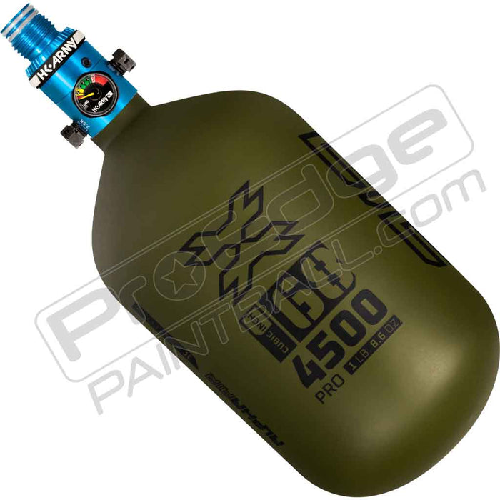 HK Army Alpha Air Carbon Fiber Tank - Choose Regulator - 68 4500 - Striker - Olive/Black
