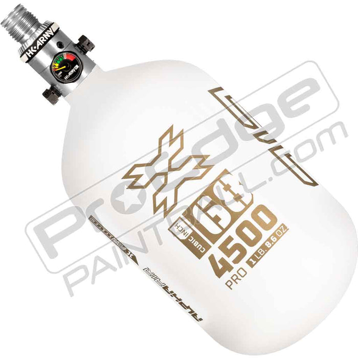HK Army Alpha Air Carbon Fiber Tank - Choose Regulator - 68 4500 - Summit - White/Gold