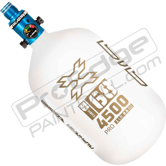 HK Army Alpha Air Carbon Fiber Tank - Choose Regulator - 68 4500 - Summit - White/Gold