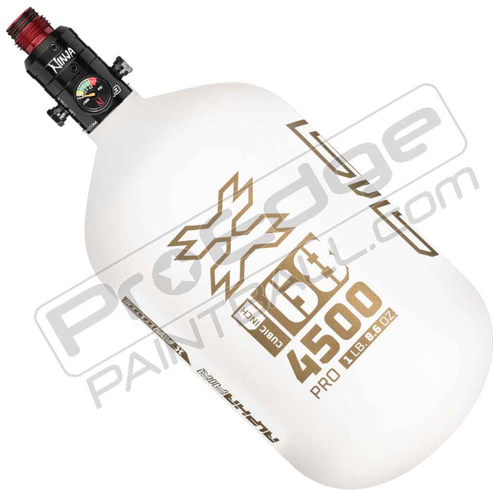 HK Army Alpha Air Carbon Fiber Tank - Choose Regulator - 68 4500 - Summit - White/Gold