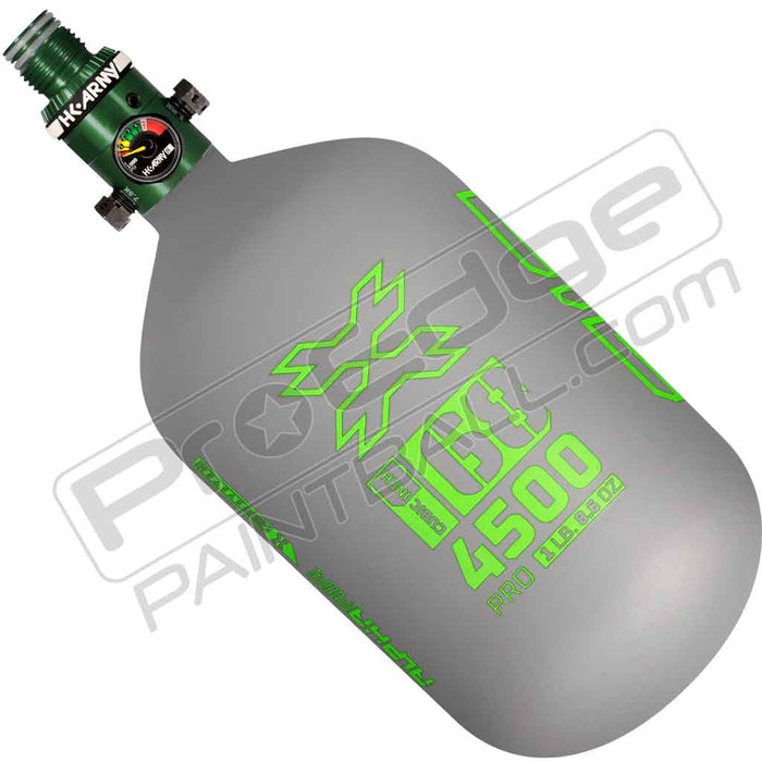 HK Army Alpha Air Carbon Fiber Tank - Choose Regulator - 68 4500 - Toxic - Grey/Lime