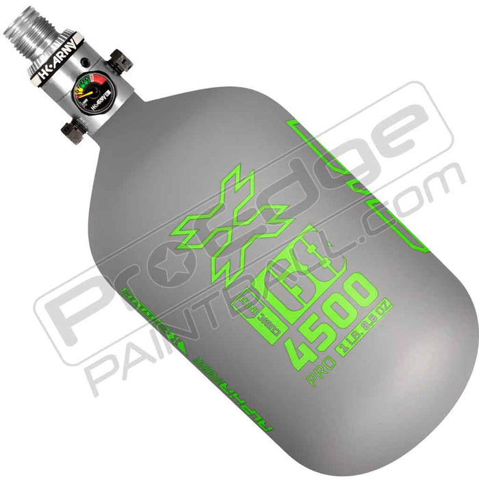 HK Army Alpha Air Carbon Fiber Tank - Choose Regulator - 68 4500 - Toxic - Grey/Lime