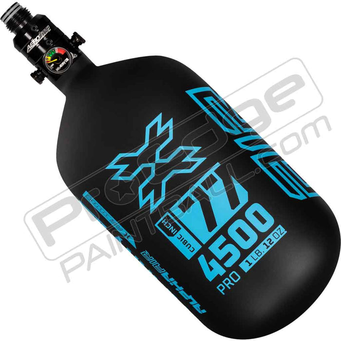 HK Army Alpha Air Carbon Fiber Tank - Choose Regulator - 77 4500 - Abyss - Black/Turquoise