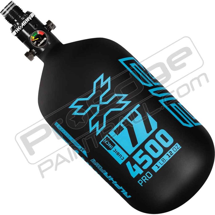 HK Army Alpha Air Carbon Fiber Tank - Choose Regulator - 77 4500 - Abyss - Black/Turquoise
