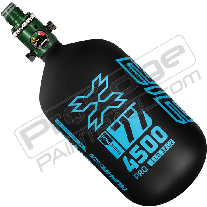HK Army Alpha Air Carbon Fiber Tank - Choose Regulator - 77 4500 - Abyss - Black/Turquoise
