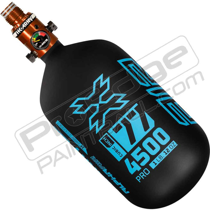 HK Army Alpha Air Carbon Fiber Tank - Choose Regulator - 77 4500 - Abyss - Black/Turquoise