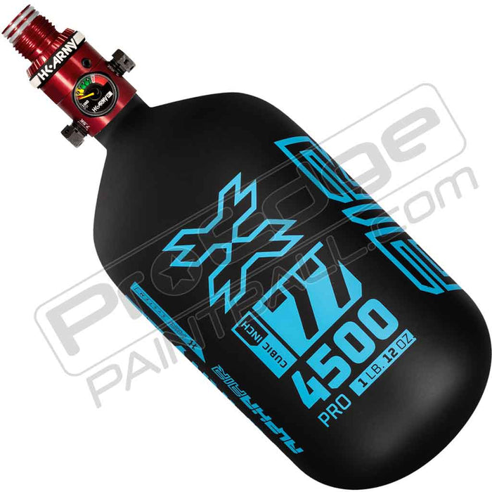 HK Army Alpha Air Carbon Fiber Tank - Choose Regulator - 77 4500 - Abyss - Black/Turquoise