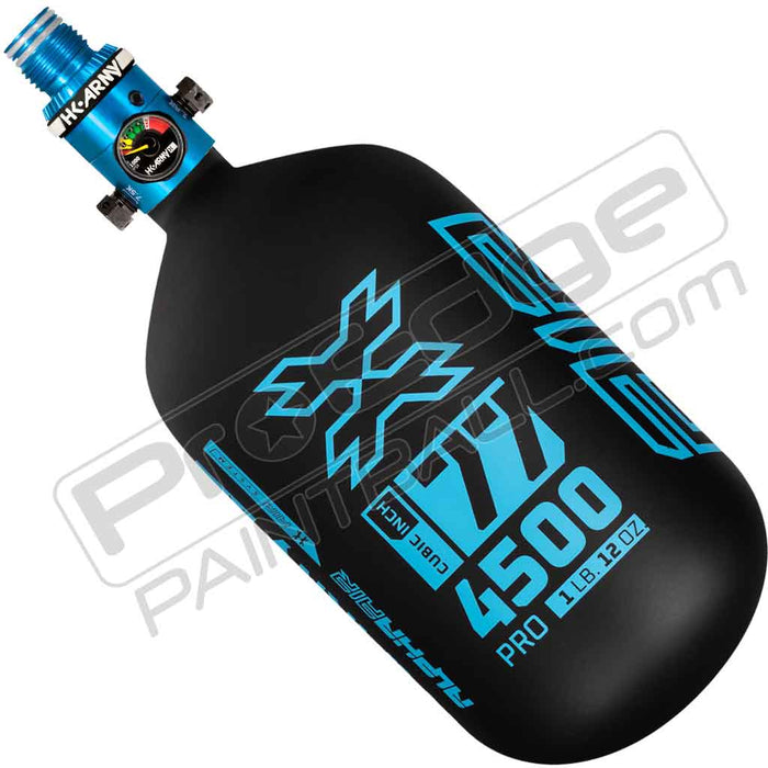 HK Army Alpha Air Carbon Fiber Tank - Choose Regulator - 77 4500 - Abyss - Black/Turquoise
