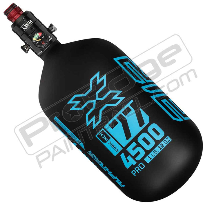 HK Army Alpha Air Carbon Fiber Tank - Choose Regulator - 77 4500 - Abyss - Black/Turquoise