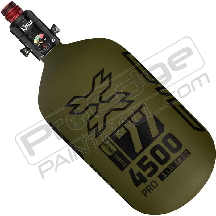 HK Army Alpha Air Carbon Fiber Tank - Choose Regulator - 77 4500 - Striker - Olive/Black