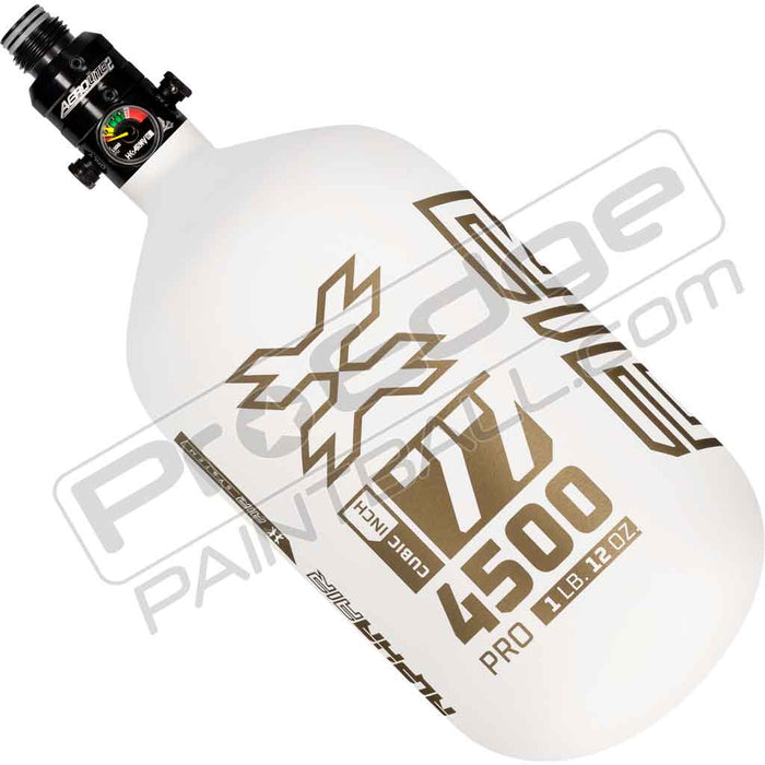 HK Army Alpha Air Carbon Fiber Tank - Choose Regulator - 77 4500 - Summit - White/Gold