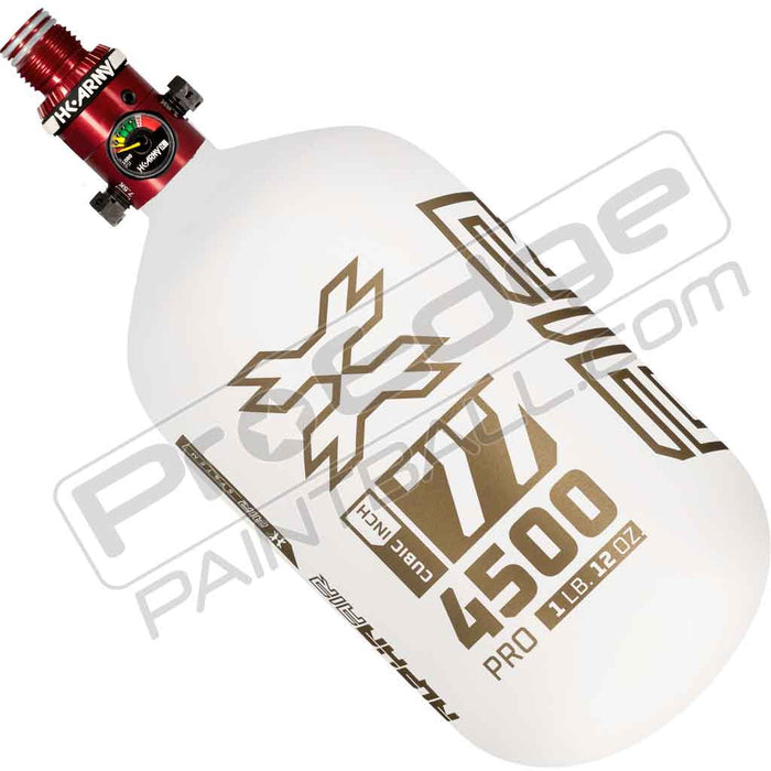 HK Army Alpha Air Carbon Fiber Tank - Choose Regulator - 77 4500 - Summit - White/Gold