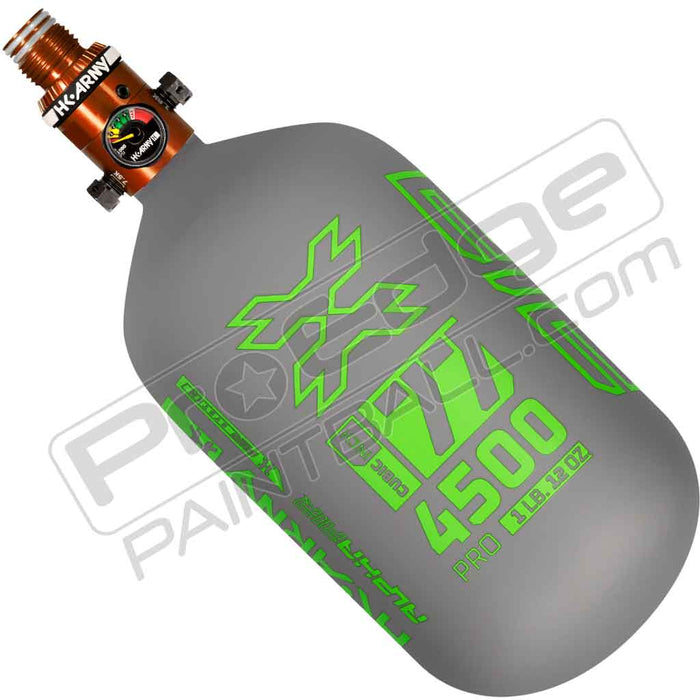 HK Army Alpha Air Carbon Fiber Tank - Choose Regulator - 77 4500 - Toxic - Grey/Lime