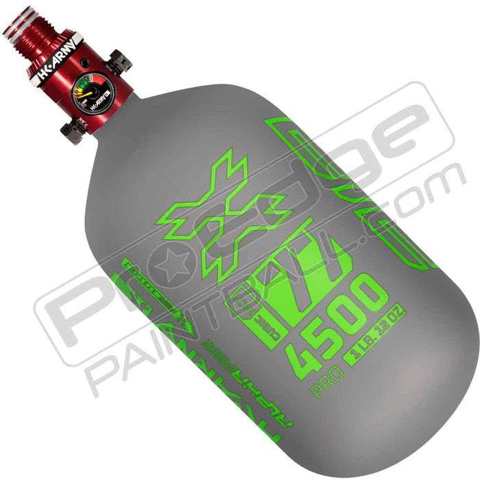 HK Army Alpha Air Carbon Fiber Tank - Choose Regulator - 77 4500 - Toxic - Grey/Lime