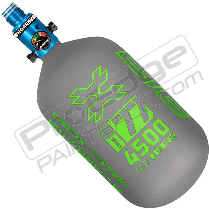 HK Army Alpha Air Carbon Fiber Tank - Choose Regulator - 77 4500 - Toxic - Grey/Lime