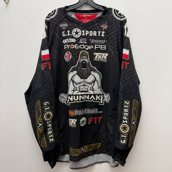 Pre Owned - GI Sportz Anunnaki Jersey - Black Gold - X Large