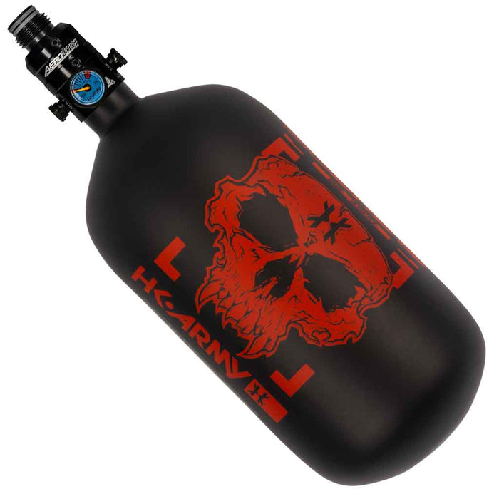 HK Army Alpha Air "Doom" Carbon Fiber Tank - Choose Regulator - 88 4500 - Scorch - Black/Red