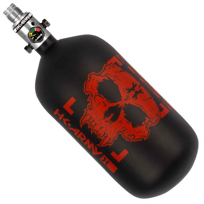 HK Army Alpha Air "Doom" Carbon Fiber Tank - Choose Regulator - 88 4500 - Scorch - Black/Red