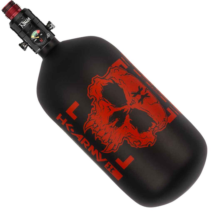 HK Army Alpha Air "Doom" Carbon Fiber Tank - Choose Regulator - 88 4500 - Scorch - Black/Red