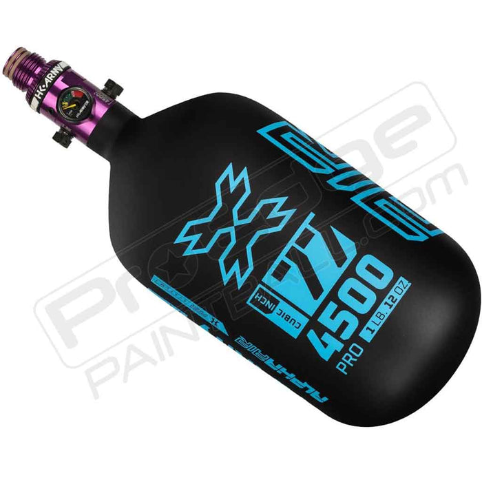 HK Army Alpha Air Carbon Fiber Tank - Choose Regulator - 77 4500 - Abyss - Black/Turquoise