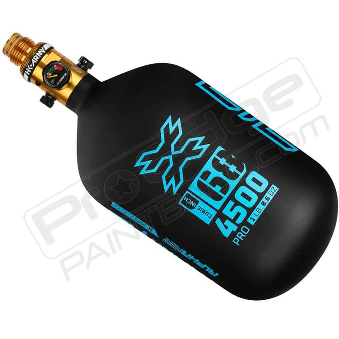 HK Army Alpha Air Carbon Fiber Tank - Choose Regulator - 68 4500 - Abyss - Black/Turquoise