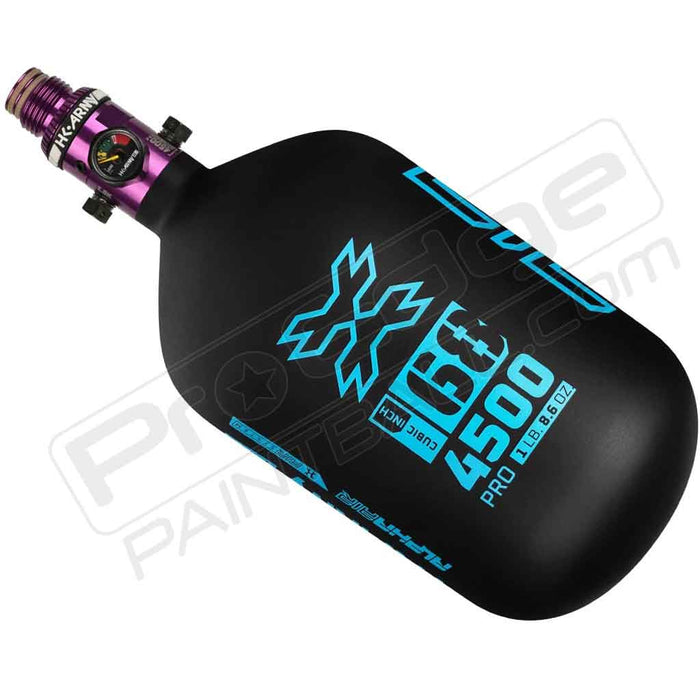 HK Army Alpha Air Carbon Fiber Tank - Choose Regulator - 68 4500 - Abyss - Black/Turquoise