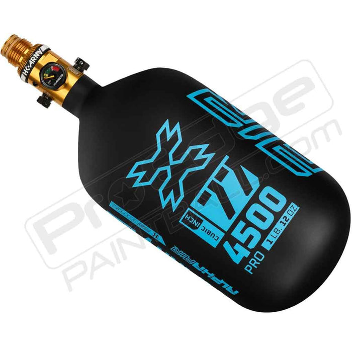 HK Army Alpha Air Carbon Fiber Tank - Choose Regulator - 77 4500 - Abyss - Black/Turquoise