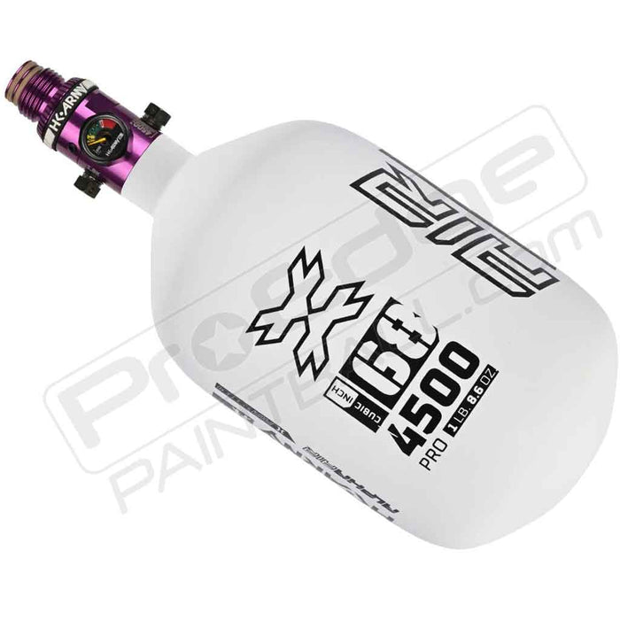 HK Army Alpha Air Carbon Fiber Tank - Choose Regulator - 68 4500 - Blizzard - White/Black