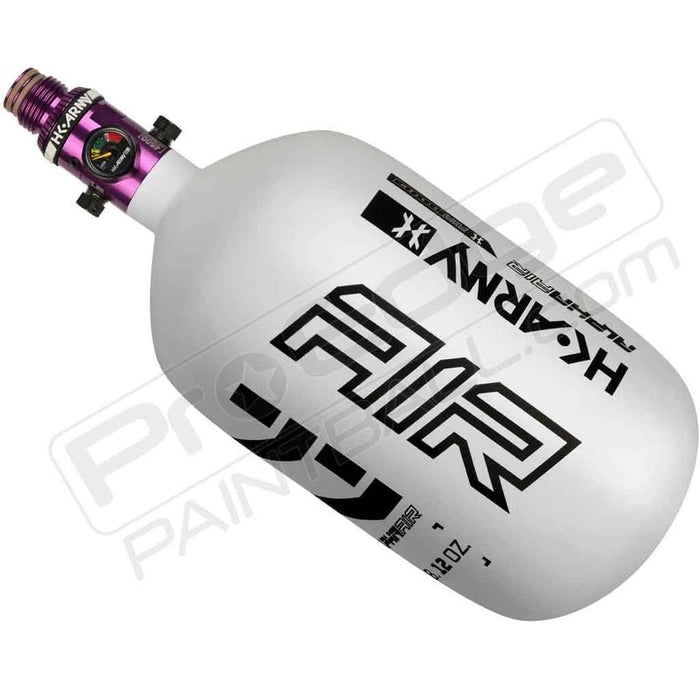 HK Army Alpha Air Carbon Fiber Tank - Choose Regulator - 77 4500 - Blizzard - White/Black