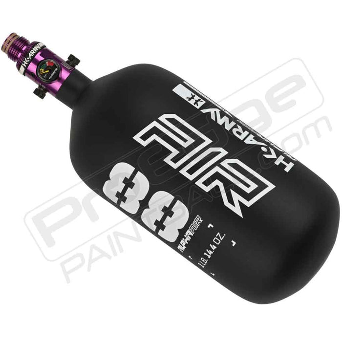HK Army Alpha Air Carbon Fiber Tank - Choose Regulator - 88 4500 - Shadow - Black/White