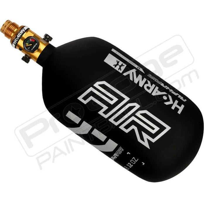 HK Army Alpha Air Carbon Fiber Tank - Choose Regulator - 77 4500 - Shadow - Black/White