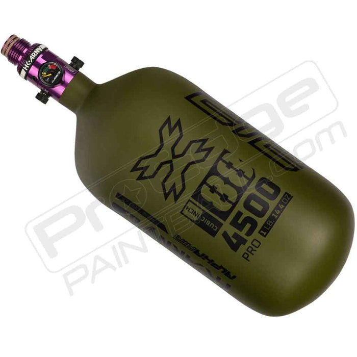 HK Army Alpha Air Carbon Fiber Tank - Choose Regulator - 88 4500 - Striker - Olive/Black