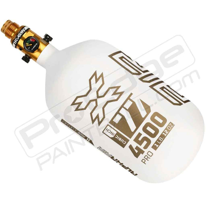 HK Army Alpha Air Carbon Fiber Tank - Choose Regulator - 77 4500 - Summit - White/Gold