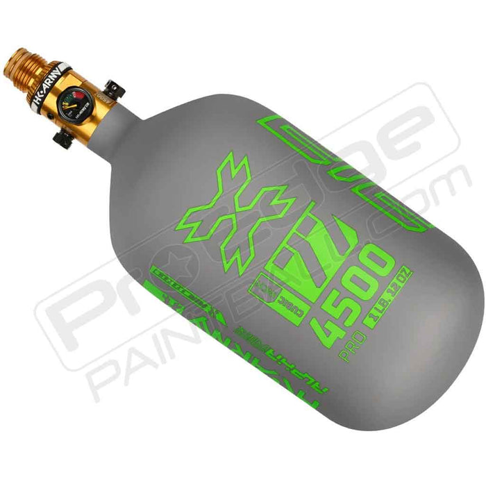 HK Army Alpha Air Carbon Fiber Tank - Choose Regulator - 77 4500 - Toxic - Grey/Lime
