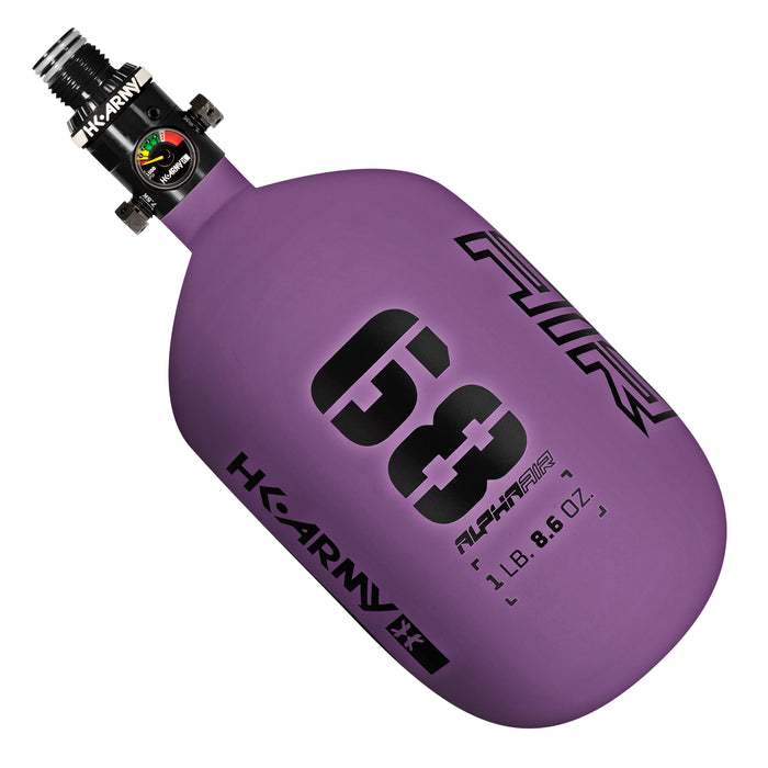 HK Army Alpha Air Carbon Fiber Tank - Choose Regulator - 68 4500 - Haze - Purple/Black